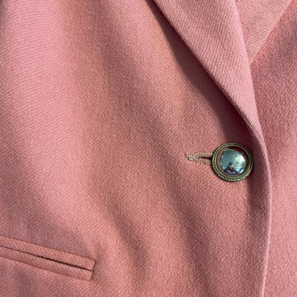 Vintage Rose Pink Wool Blazer - Picture 7 of 9